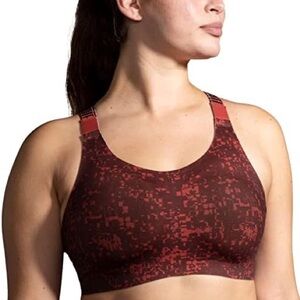 Brooks Dare Racerback run bra RR glitch / print copper hh